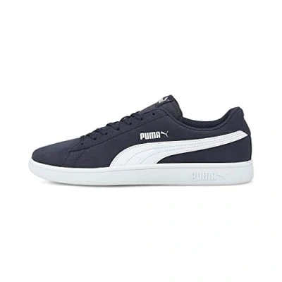 Afbeelding van Puma Smash V2 Unisex Sneakers laag, Maat: 39, Peacoat/white Leer en textiel