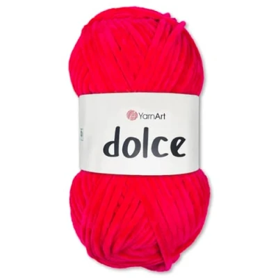 Afbeelding van Frida&#039;s Wollhaus YarnArt 100 g Dolce Chenille, wol, garen, breien, haken, Amigurumi 64 kleuren (759, rozenrood)