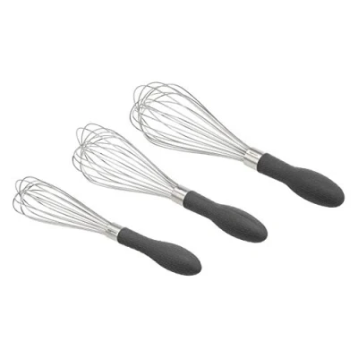 Afbeelding van Amazon Basics Sneeuwbezemset van roestvrij staal, 3 stuks, grijs, zilver, grijs/zilver