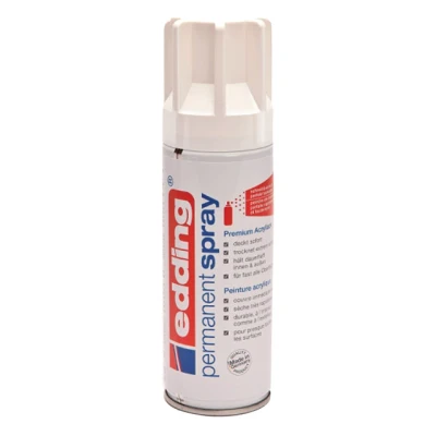 Afbeelding van Verfspuitbus edding 5200 permanent spray mat verkeerswit