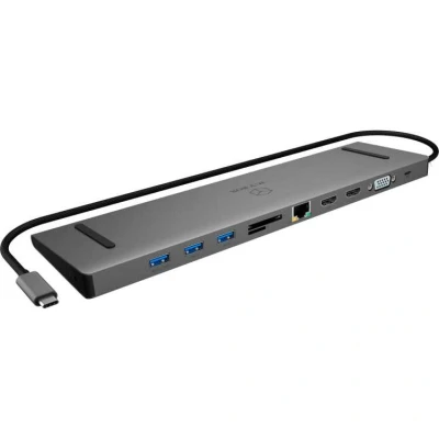 Afbeelding van ICY BOX DK2106 C notebook dock &amp; poortreplicator Bedraad USB 3.0 (3.1 Gen 1) Type