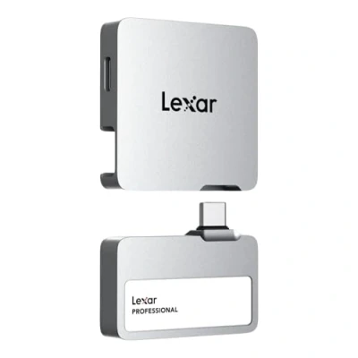 Afbeelding van Lexar Professional Go Draagbare SSD met Hub, SL400, 2TB, Zilver, GL