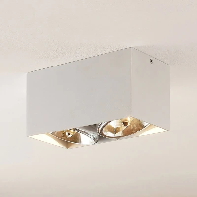 Afbeelding van Arcchio plafondlamp 2 lichts metaal, aluminium H: 12 cm G9 wit