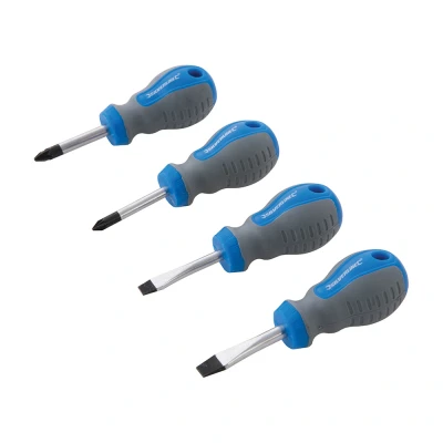 Afbeelding van Silverline 4 delige stubbie schroevendraaier set