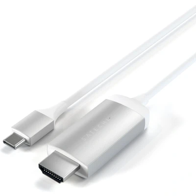 Afbeelding van Satechi USB C naar 4K HDMI kabel Zilver