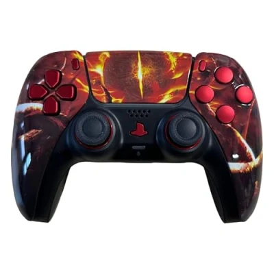 Afbeelding van Clever Gaming PS5 Draadloze Dualsense Controller Custom Flaming Eye Of Sauron