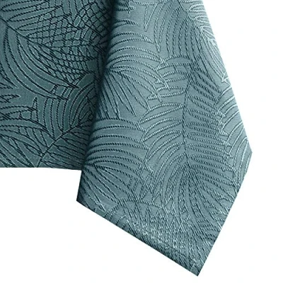 Afbeelding van AmeliaHome tafelkleed lotuseffect waterafstotend linnenlook Donker Turquoise Gaia 120x220 cm