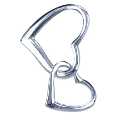 Afbeelding van Zilveren Dubbelhart klein ketting hanger
