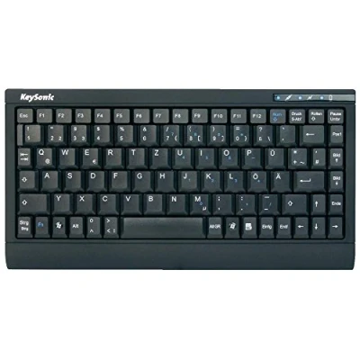 Afbeelding van KeySonic USB toetsenbord, kabel (2 m), compacte lay out, geïntegreerd numeriek toetsenblok, SoftSkin, ACK 595C+