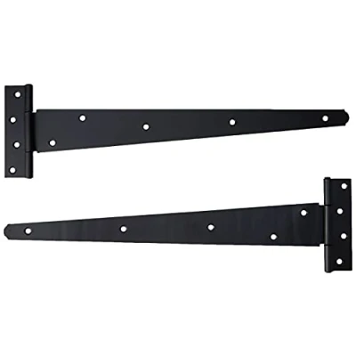 Afbeelding van Bulk Hardware BH01991 hoog belastbaar T scharnier 400 mm, zwart gelakt (verpakking à 2), wit, stuks