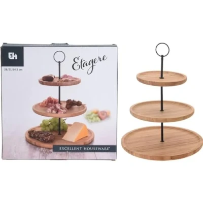 Afbeelding van Etagere 3 laags bamboe