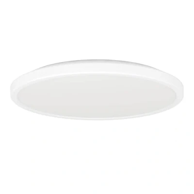 Afbeelding van EGLO LED plafondlamp Rovito, ronde badkamer plafonnière, badkamerlamp plafond van kunststof in wit, plafondverlichting warm wit koud IP44, Ø 30 cm