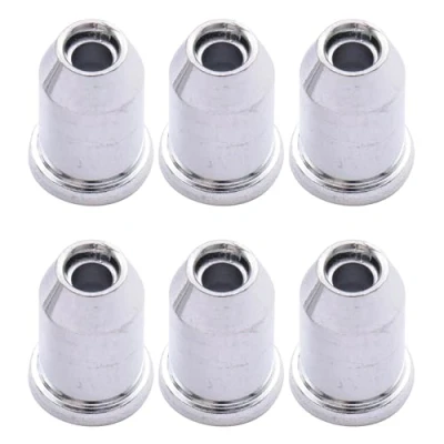 Afbeelding van Musiclily Vintage Gitaar Snaarbussen String Ferrule, Chroom (6 Stuks)