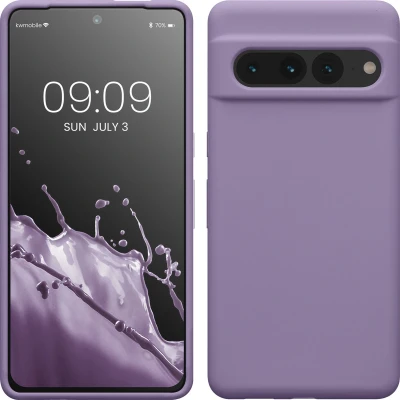 Afbeelding van kwmobile telefoonhoesje geschikt voor Google Pixel 7 Pro Hoesje met siliconen coating Smartphone case in violet lila