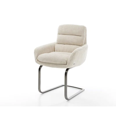 Afbeelding van DELIFE sledemodel Abelia Flex met armleuning koord beige vlak grafiet