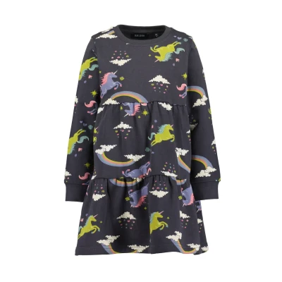 Afbeelding van Blue Seven Unicorn Jurk voor kinderen, Maat: 122, Grau