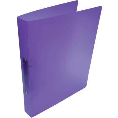 Afbeelding van Alpha ringmap, voor ft A4, uit PP, 2 ringen van 25 mm, transparant paars ringmap