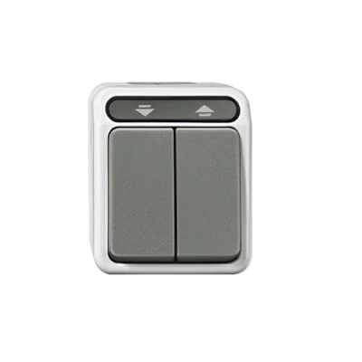 Afbeelding van Merten 4075013 AquaStar Compleet Rolluikknop spatwaterdicht Lichtgrijs 1 stuks