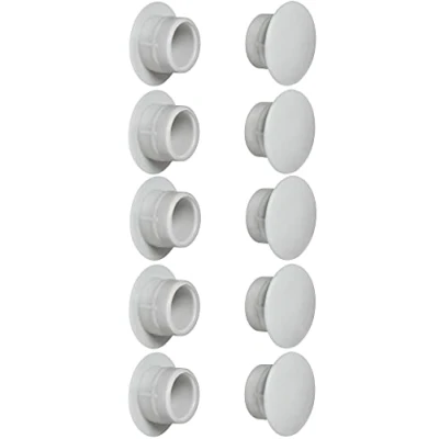 Afbeelding van cyclingcolors 10 x afdekdoppen kunststof blindboring stop, afdekking meubels (Ø15 mm/lichtgrijs RAL 7035)