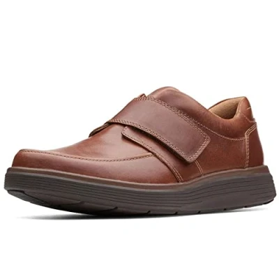 Afbeelding van Clarks Un Abode Strap heren Instapschoen Instappers, Braun Dark Tan Leather, 39.5 EU