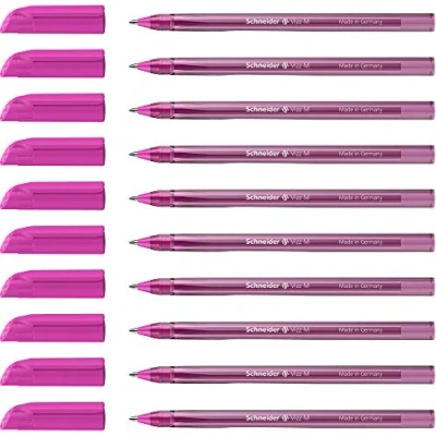 Afbeelding van Schneider Vizz balpen (voor gemakkelijk en snel schrijven, schrijfkleur: roze, lijnbreedte M) 10 stuks