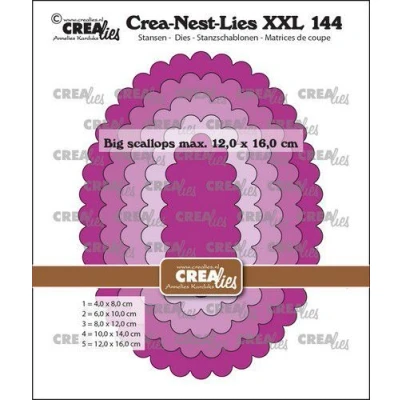 Afbeelding van Crealies Crea Nest Lies XXL Ovalen met grote schulprand CLNestXXL144 max. 12 x 16 cm (03 23)