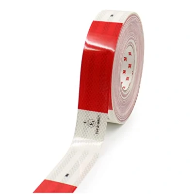 Afbeelding van 3M Diamond Grade 983 Scotchlite contourmarkering 50mm, reflexfolie, reflexband Finest Folia (rood wit, 1 meter)