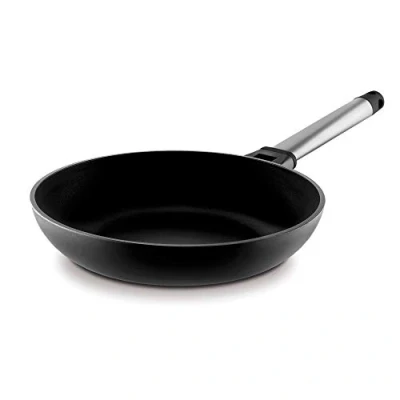 Afbeelding van Castey Braadpan met afneembare stalen handgreep, 24 cm, gegoten aluminium, zilver, 30 x cm