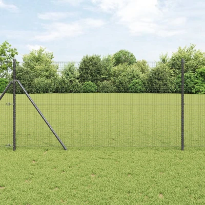 Afbeelding van vidaXL Grijze Gelaste Draadomheining 1x50 m Staal