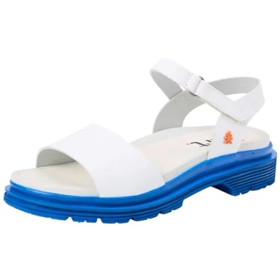 Afbeelding van ART 1548 Birmingham, damessandalen, Nappa, wit, blauw, 38 EU