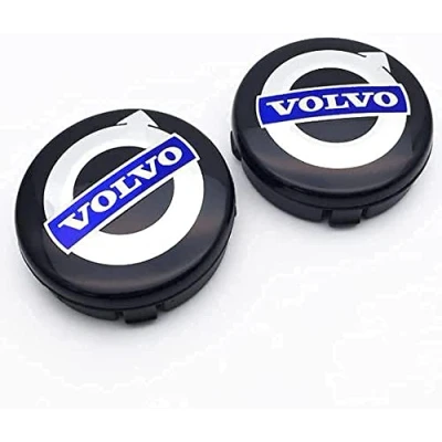 Afbeelding van 4 Stuks 64mm Auto Wielnaafdoppen Naafdop Voor Volvo V40 V60 V90 S60 S40 V70 XC70 XC60 XC90, Wielnaafdop Center Velgdop Naafdoppen Wieldoppen Met Logo,A