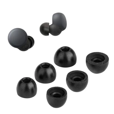 Afbeelding van kwmobile 6x cover voor oordopjes geschikt Sony LinkBuds S Van memory foam in zwart Maat S, M en L