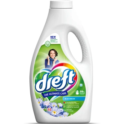 Afbeelding van 2e halve prijs: Dreft Vloeibaar Wasmiddel Blue Dream 32 Wasbeurten 1,4 liter