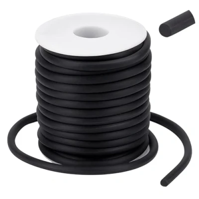 Afbeelding van NBEADS 1 rol 10 m/rol massief rubberen koord, 5 mm plastic touw hol slangkoord rond elastisch koord kralen knutselen stretch string voor doe het zelf