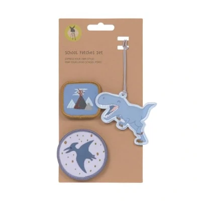Afbeelding van LÄSSIG hangers en patches set/schoolpatches set, dinosaurus, Dinosaur, M, Set