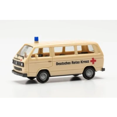 Afbeelding van Herpa automodel VW T3 Bully &quot;Deutsches Rotes Kreuz&quot; (Herpa BASIC), schaal 1:87, voor diorama, modelbouw, verzamelobject, Made in Germany, kunststof