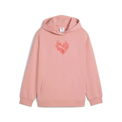 Afbeelding van Puma Flaming LOVE Hoodie voor kinderen, Maat: 128, Pink fruit