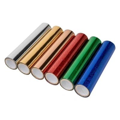 Afbeelding van Ideen mit Herz Metallic transferfolie, deels met holografisch effect, voor verschillende ondergronden, glansfolie, 6 rollen (sortering 01)