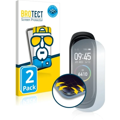 Afbeelding van BROTECT Screenprotector voor Xiaomi Mi Band 4 Folie Beschermfolie transparant volledig dekking (2 Stuks)