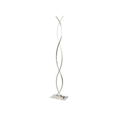 Afbeelding van Lindby LED vloerlamp 1licht aluminium, metaal, kunststof H: 138 cm mat nikkel, wit Inclusief lichtbron