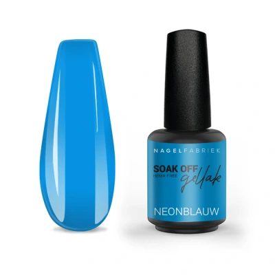 Afbeelding van Soak Off Gellak Neonblauw