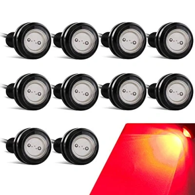 Afbeelding van Yifengshun rood 9w 23mm LED Eagle Eye Bumper DRL Mistlamp Motorfiets Licht Dagrijverlichting Staart Achteruitrijlicht Auto Motor Klaring Markeringslichten (10 stuks)
