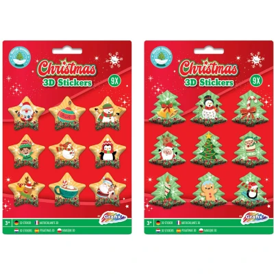 Afbeelding van Grafix 3D Stickers Kerst