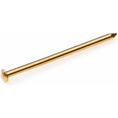 Afbeelding van Hjz draadnagel 1,2x15mm messing bombé kop (Per 1 kg)