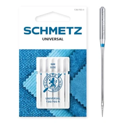 Afbeelding van SCHMETZ Naaimachinenaalden: 5 universele naalden, naalddikte 75/11, 130/705 H, kan op elke gangbare naaimachine worden gebruikt
