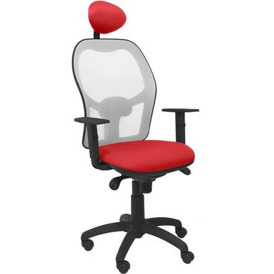 Afbeelding van Piqueras en Crespo (PIQU7) Tuinstoel Mesh Grey Seat Bali Rood met vast hoofdeinde Kantoor, One Size