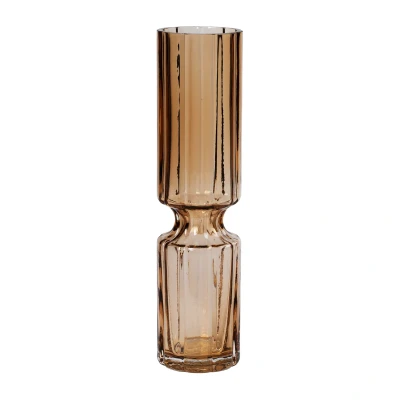 Afbeelding van Broste Copenhagen Hyacint glazen vaas 31,7 cm Indian tan
