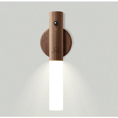 Afbeelding van Gingko Smart Baton Lamp notenhout oplaadbaar sensor