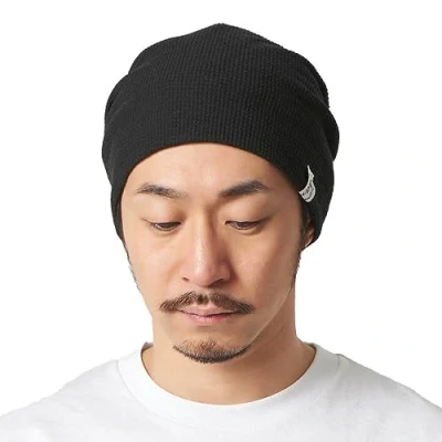 Afbeelding van CHARM Grote 100% katoen slouch beanie muts voor dames en heren, zwart (stijl B), One size