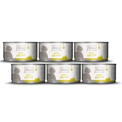 Afbeelding van MjAMjAM Premium natvoer voor katten DUO van malse eend &amp; goede kalkoen met gestoomde pompoen, pak 6 (6 x 100 g), graanvrij extra vlees